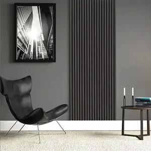 Contemporary Acoustic Decorative Wall Panel KIT Black 2440x600mm