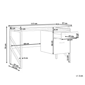 Home Office Desk with Storage Black MORITON