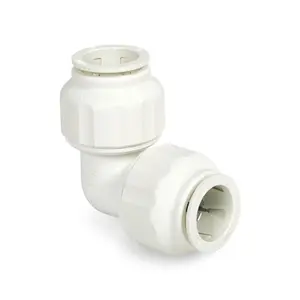 Twist-Loc 22mm Push Fit Elbow Plastic Plumbing Fitting White