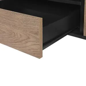 Beliani Rustic TV Stand Light Wood BLACKPOOL