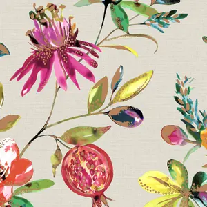 Holden Décor Pomegranate Floral Metallic effect Smooth Wallpaper