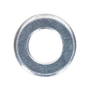 Sealey Flat Washer M4 x 9mm Form A Zinc DIN 125 - Pack of 100 Silver FWA49