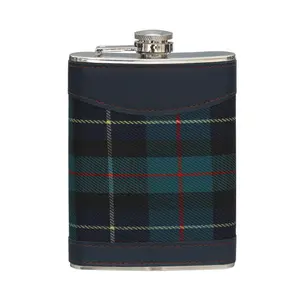 Maison by Premier Green Tartan Hip Flask