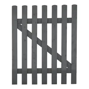 Grey Wooden Garden Fence Gate Single Swing Gate with Latch H 90cm x W 90cm