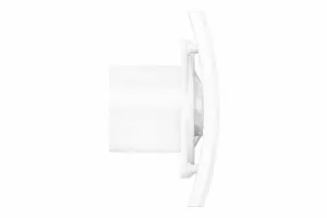 Matt White Bathroom Extractor Fan 100mm with Non-Return Valve