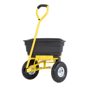 BULLDOZER 200kg Garden Dump Trolley Heavy Duty Polyethylene Tub 75 Litre