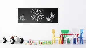 ALLboards 90x30cm Black chalk magnetic panel - black frameless chalk board