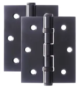 75mm 3" Matt Black Ball Bearing Hinges for Internal Doors, 75mm (3 Inch) Timber Door Hinge, Golden Grace (2Pair)