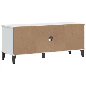 Berkfield Shoe Bench VIKEN White 106x35x45 cm Engineered Wood