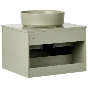 Bathroom Wall Mounted Cabinet with Basin 60 x 52 cm Green ALZIRA/UTIEL