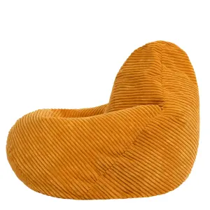 icon Kids Dalton Corduroy Bean Bag Chair Ochre Yellow Childrens Bean Bags