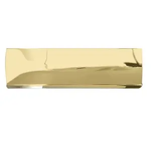 Metal Letter Plate Polished Brass / 12.6cm H x 35.4cm W x 1.2cm D