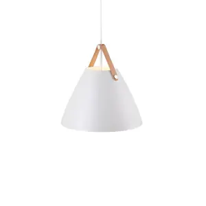 Nordlux DFTP Strap 36 Indoor Living Dining Metal Pendant Ceiling Light in White (Diam) 36cm