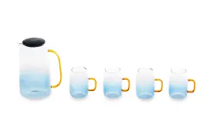 Maison by Premier Noa Blue Glass And Jug Five Piece Set