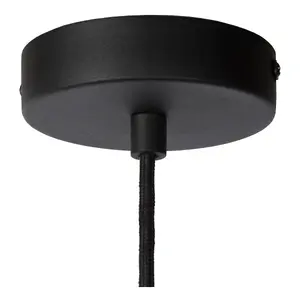 Lucide Mikaela Modern Pendant Light 35cm - 1xE27 - Black