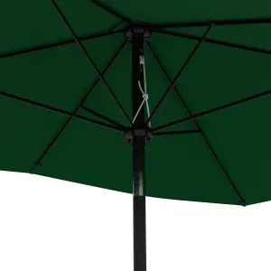 Outsunny 2 x 3(m) Garden Parasol Rectangular Market Umbrella w/ Crank Green