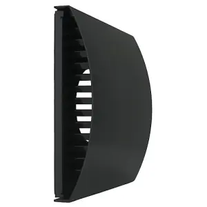 100mm - External Wall Wind Sound Baffle Vent Cover Draft Excluding Air Ventilation For Extractor Fans & Heat Recovery - Black