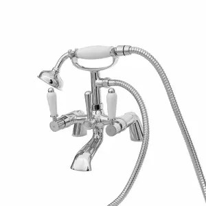 ENKI Downton Chrome Ceramic Lever Brass Bath Shower Mixer Tap BT0508