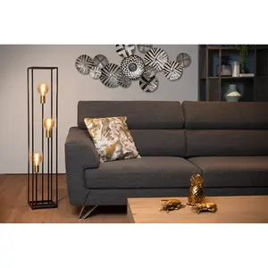 Lucide Ruben Modern Floor Lamp - 3xE27 - Black