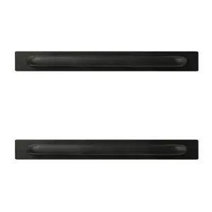 GoodHome Condio Matt Black Kitchen cabinets Bow Pull Handle (L)22.5cm (D)25mm, Pack of 2