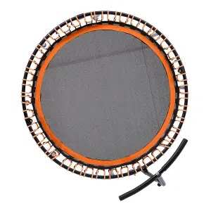 48in Bungee Cords Foldable Round Trampoline with Adjustable T-Handle Bar in Orange