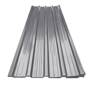 Grey Set of 6 Steel Corrugated Panels for Roofing, Carports, Tool Sheds, Wall Cladding