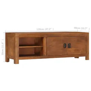 Berkfield TV Cabinet 120x40x30 cm Solid Mango Wood