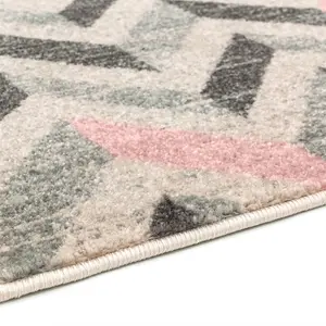 Colt CL09 Chevron Rugs in Pink by Asiatic - 120x170cm