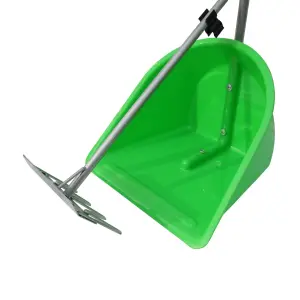 Horse Poop Scoop and Rake Green (Manure Equestrian Heavy Duty Lightweight)