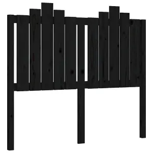 Berkfield Bed Frame with Headboard Black 120x200 cm Solid Wood