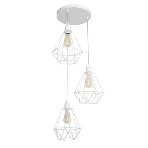 Luminosa Karo Cluster Pendant Ceiling Light White 32cm