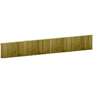 Flat Top Feather Edge Fence Panel (Pack of 4) Width: 6ft x Height: 1ft Vertical Closeboard Planks Fully Framed