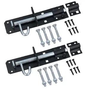 150mm Brenton Slip Bolt Padbolt Slide Latch Lock Catch Sheds Gates 2pk