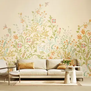 Origin Murals Trailing Lily - Buttercup Matt Smooth Paste the Wall Mural 300cm wide x 240cm high