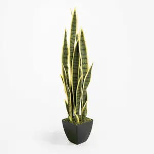 Blooming Artificial - 85cm / 2.75ft Variegated Faux Sansevieria