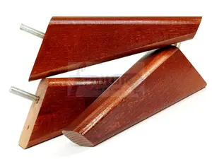 SET OF 4 REPLACEMENT FURNITURE SQUARE FEET MAHOGANY STAIN TAPERED WOODEN LEGS 150mm HIGH M8