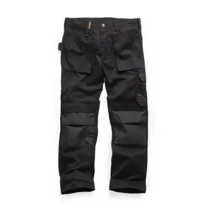 Scruffs Worker Multi Pocket Work Trousers Black Trade - 32R