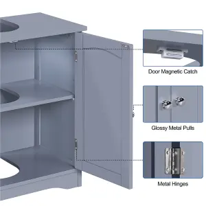 Yaheetech Grey Freestanding Bathroom Under Sink Cabinet