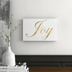 Joy Gold - Wrapped Canvas Print 25cm H x 38cm W x 4cm D