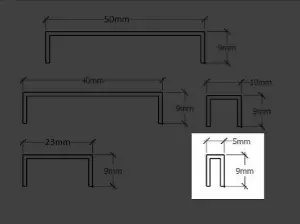 ILCOM decorative profile U 5mm x 2700mm x 0.6mm Gold Polished Stainless Steel