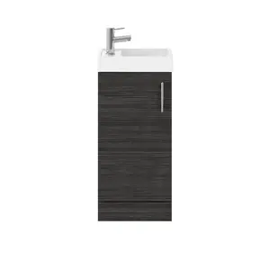 Vault 400mm Bathroom Vanity with Integrated Vitreous China Basin Charcoal Black