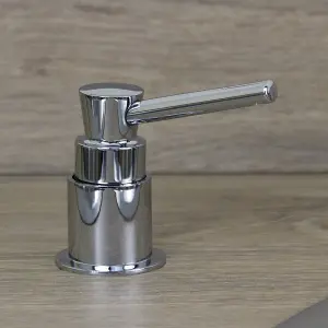 Astini Polished Chrome 270ml Integrated Kitchen Sink Soap Dispenser