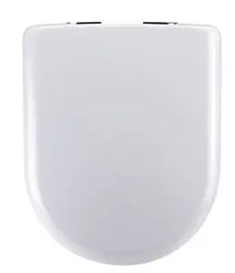 Luxury White Soft Close WC Toilet Seat D Shape Top & Bottom Adjustable Hinges