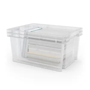 Form Xago Heavy duty Clear 15L Plastic Stackable Storage box