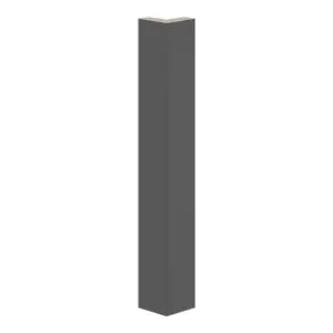 GoodHome Artemisia Innovo handleless matt graphite shaker Matt graphite Standard Corner post, (W)48mm