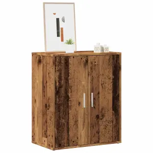 Berkfield Shoe Cabinet Old Wood 60x35x70 cm Engineered Wood