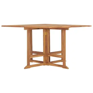 Berkfield Folding Garden Dining Table 110x110x75 cm Solid Wood Teak