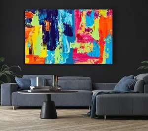 Vibrant Patchwork Blobs Canvas Print Wall Art - Medium 20 x 32 Inches