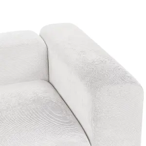 2 Seater Modular Corduroy Sofa White FALSTERBO