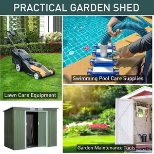 7 ft. W x 4 ft. D Metal Garden Shed